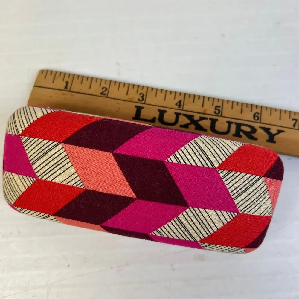 Vera Bradley Eyeglasses Sunglasses Hard Case Bohemian Chevron Pink Accessory